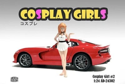 Cosplay Girls #2 White Outfit American Diorama Showcasts 1:24 Scale Female 3" Foto 1 de 2