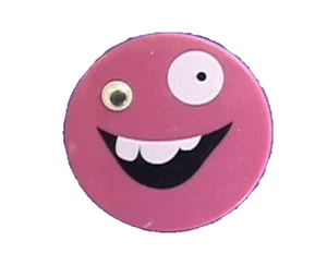 MAGNET Vintage FUNNY FACE Googly Eyes Purple GOOFY Holiday - Picture 1 of 2