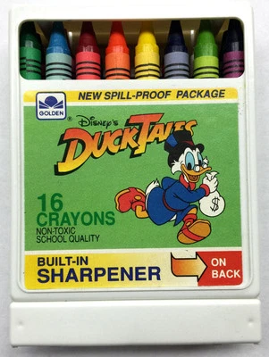 16 crayones de colección Duck Tales con sacapuntas incorporado Disney/libros dorados NES RARO Foto 1 de 2