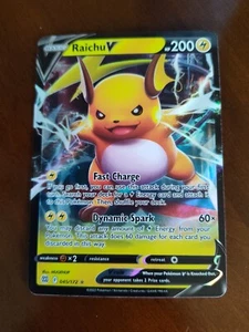 Tarjeta de Pokémon Raichu V 045/172 Ultra Rara Como Nueva Estrellas Brillantes Como Nueva Tarjeta JCC - Imagen 1 de 2