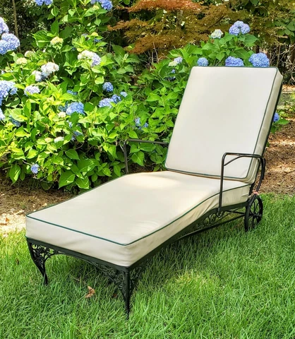 Woodard Wrought Iron Chaise Lounge for Patio or Sunroom Cover