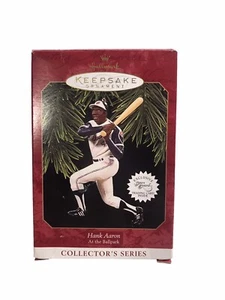 De Colección Hallmark Keepsake Ornament Hank Aaron Navidad 1997 MLB Caja Original - Imagen 1 de 8