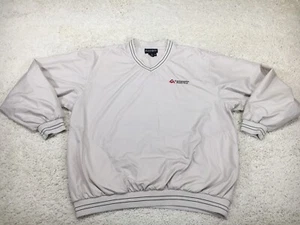 Footjoy Jacket Mens Extra Large Beige FJ Windbreaker Logo Golf Preppy Pockets - Picture 1 of 12