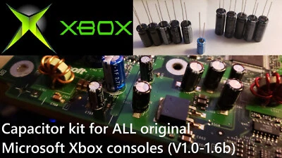 Original Xbox CPU Capacitor Kit/Clock cap for ALL Motherboards (11 Capacitors) - Image 1 of 4