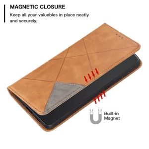For Samsung Galaxy S25 FE S24 S23 S22 S9 Magnetic Leather Flip Card Wallet Case - Picture 1 of 25