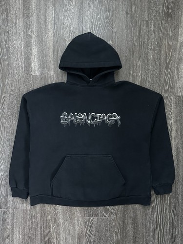 Taglia 1 S Felpa con cappuccio Balenciaga Slime Logo Boxy Fit