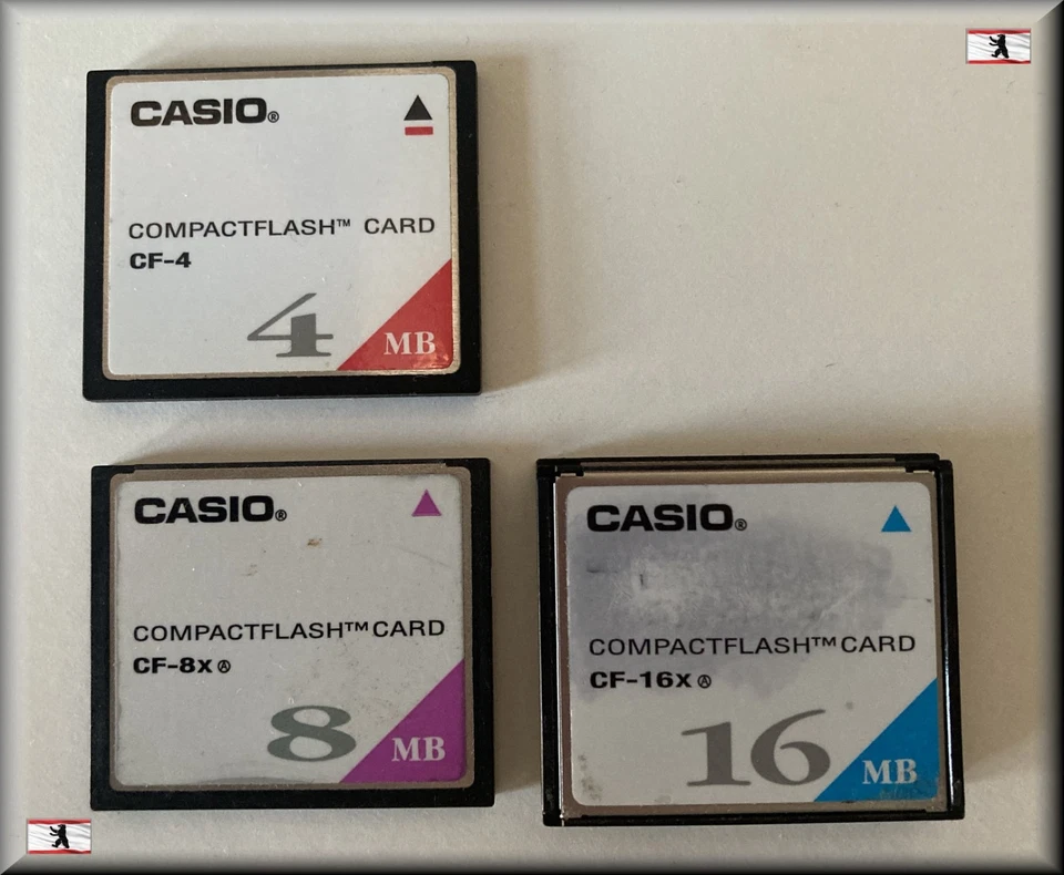 CASIO / Sandisk Compact Flash Card - 4MB / 8MB / 15MB / 16MB in Plastikbox - Image 1 of 2