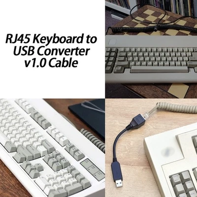 RJ45 Keyboard to USB Converter v1.0 Cable Fits IBM Model M Terminal Keyboards - Image 1 of 4