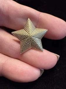 Vintage Goldtone 5 Point Textured Star Tie Tac Lapel Pins 1 Inch (Lot# 478) - Picture 1 of 3
