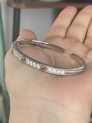 JUDITH RIPKA 925 Silver Pink Cz  Bracelet - Image 1 of 4