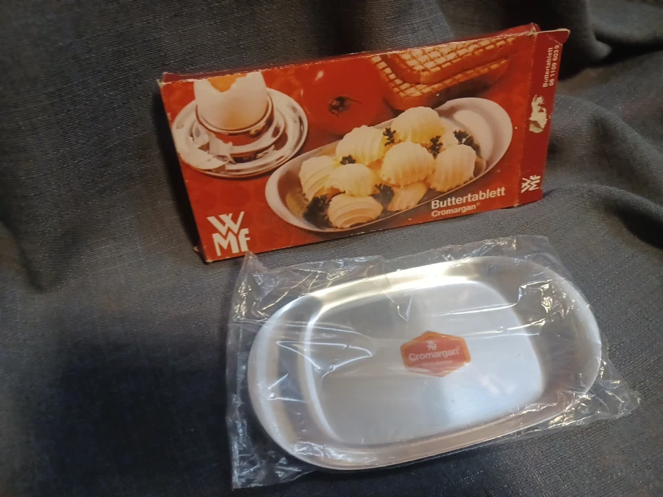 WMF Cromargan Buttertablett Butterteller Butterplatte/Schale Edelstahl~NEU OVP! - Bild 1 von 1