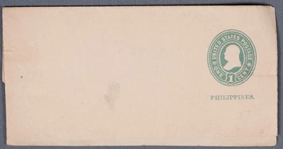 Envoltura de papelería MayfairStamps Filipinas EE. UU. 1 centavo verde en relieve aau_57521 Foto 1 de 2