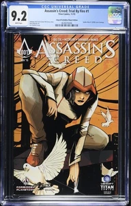 Assassin's Creed Trial by Fire #1 CGC 9.2 Titan 2015 variante Garbett Jetpack - Imagen 1 de 2