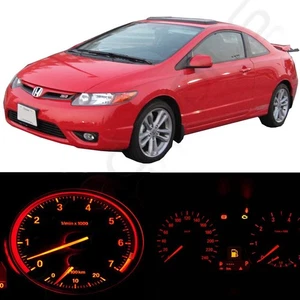 Red LED Kit Speedometer Cluster Gauge Light Bulbs For 2002-2005 Honda Civic Si - Picture 1 of 7