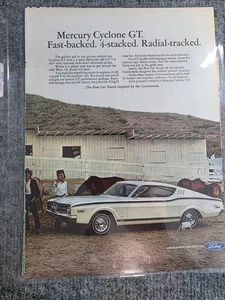 Pubblicità stampa Ford Lincoln-Mercury Cyclone GT CJ 1969 brochure auto d'epoca - Foto 1 di 3