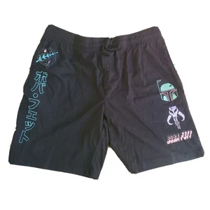 Star Wars Boba Fett Sweat Shorts with Pockets Youth Size Medium Starwars Black - Picture 1 of 5