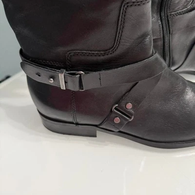 🖤 Nine West Black Leather Knee-High Harness Boots - Image 1 of 4