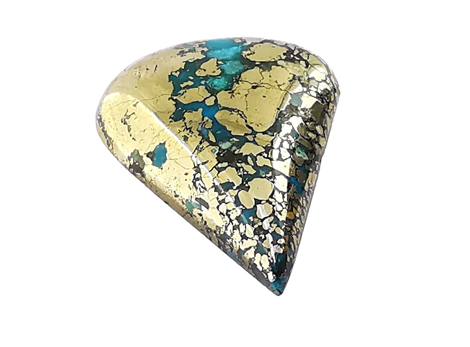 Cabujón Turquesa Persa, Forma de Lágrima, Piedra Azul Estabilizada, 50 Quilates Foto 1 de 4