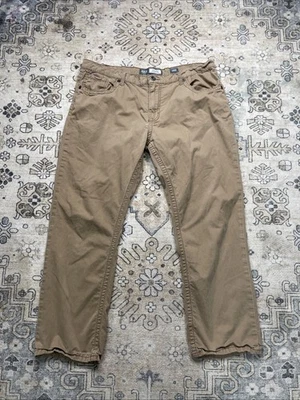 Брюки с пряжкой BKE мужские 40x30 38R коричневые китайские хаки прямые штанины Tyler повседневные - Изображение 1 из 2