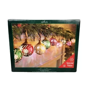 2005 Hallmark Illuminations Snowflake Snowballs Set Of 9 Christmas Ornaments New - Picture 1 of 4