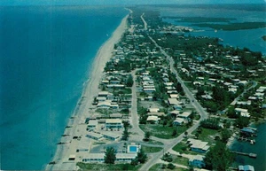 Postal vintage vista aérea South Englewood Beach Florida color por Paul - Imagen 1 de 2