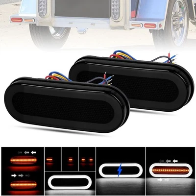 2X LED Rear Tail Light Stop Brake Dynamic Indicator ReverseTruck Trailer 12V-24V - Image 1 of 4