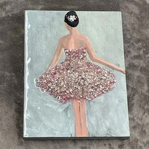 Ballerina Pink Sparkly Tutu Glossy 3D Resin Epoxy Painting Wall Hanging Art      - Picture 1 of 7