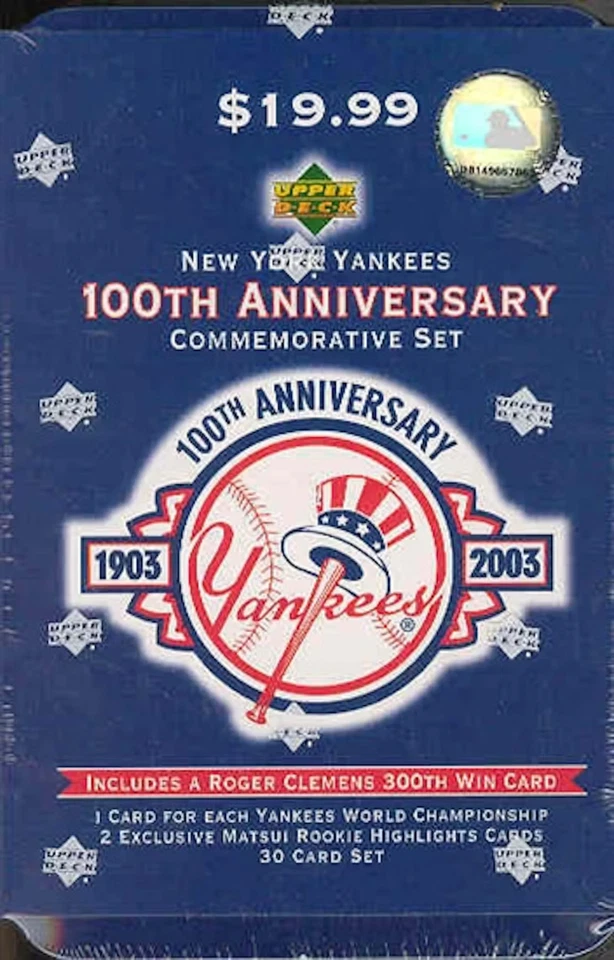 2003 Upper Deck纽约洋基队100周年棒球工厂套装密封 — 第 1/1 张图片