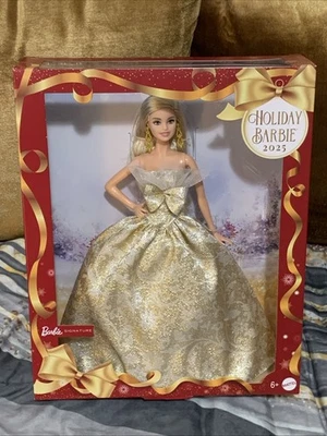 Barbie Signature Holiday Barbie 2025 Blonde Collector Doll Gift