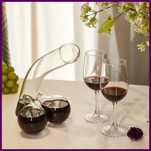 Nuevo Interesante Vidrio Transparente Decantador Mesa Ornamento Contenedor - Imagen 1 de 26