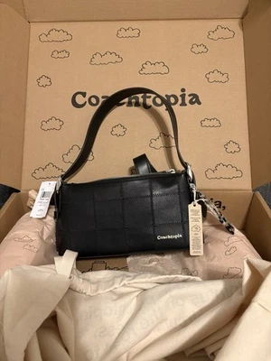 Coachtopia 小号 Alter/Ego 黑色单肩包棋盘手工制作皮革 — 第 1/4 张图片