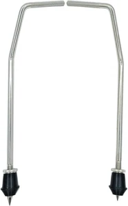 1 pr. 9.5mm Vintage Style Gull Wing Bass Drum Spurs w/ Screw On Tips - BDGWS-100 - Picture 1 of 5