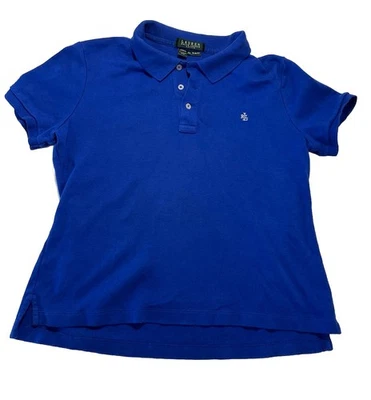 Ralph Lauren Polo Petite Size Large Slim Fit Short Sleeve 100 Cotton Royal Blue - Image 1 of 4