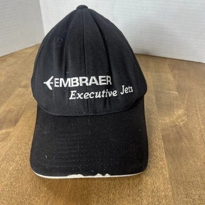Gorra de béisbol Embraer Executive Jets WearGuard flexible ajustada negra para adultos Foto 1 de 4