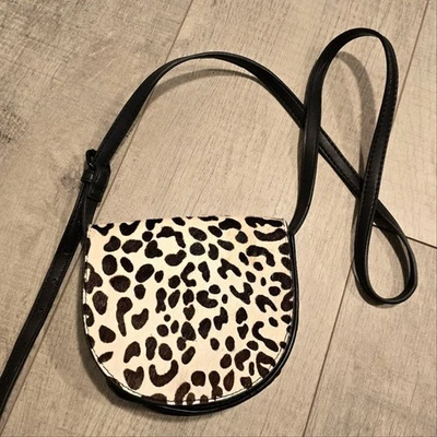 Zara mini crossbody bag calf skin hair leopard - Image 1 of 4