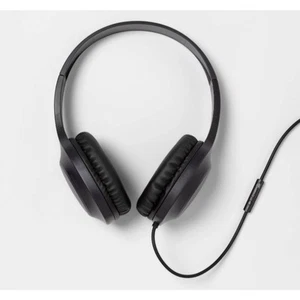 New Black Wired Headphone / Mic - Picture 1 of 3