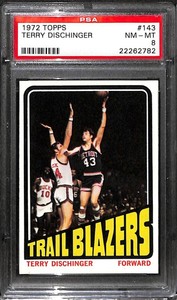 1972 Topps #143 TERRY DISCHINGER PSA 8 22262782