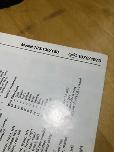 Diagrama de cableado original Mercedes modelo 300 TD 1979 EE. UU. Especificación 123. 190 - Imagen 1 de 3