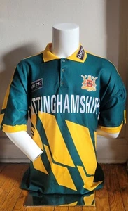 Hogger Sports L 1993 Nottinghamshire Outlaws Pro 40 Sunday League Cricket Jersey - Imagen 1 de 7