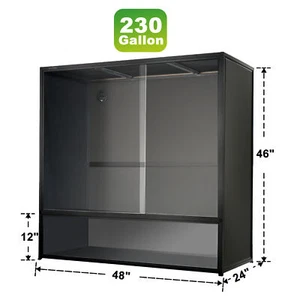 Tall Reptile Enclosure 48x24x46'' Large Reptile Terrarium 230 Gallon Habitat - Picture 1 of 7