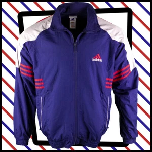 ADIDAS Zip TRACK TOP Blue/Red/Grey Size L 028 Y - Picture 1 of 5