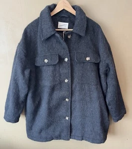 Universal Thread Goods Co. Coat Women’s Size XL Gray Fleece - Picture 1 of 9