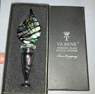 Пробка для винной бутылки VA Bene Murano от Two's Company художественный декор новая с коробкой - Изображение 1 из 4