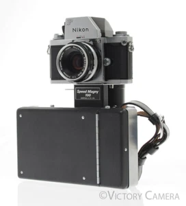 Nikon F Camera Speed Magny 100 4x5 Polaroid Outfit -Clean- [EXC] - Picture 1 of 6