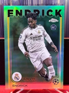 2024-25 Topps Chrome Endrick Braizl Aqua 070/199 RC Real Madrid #100 - Picture 1 of 2