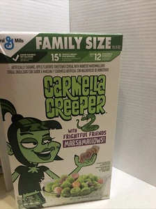 General Mills Carmella Creeper-2024 Sealed Cereal Box Family Size 15.8 Oz - Picture 1 of 7