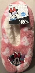 NWT Disney Minnie Mouse Slipper Pajama Shoes Snuggle Toes Boys Girls Size M/L - Picture 1 of 3