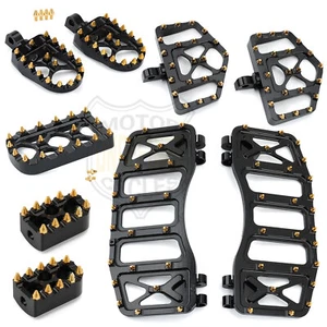 MX Style Foot Pegs Floorboard Shifter Peg Pedals For Harley Touring Softail Dyna - Picture 1 of 14