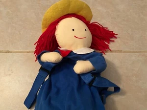 VINTAGE 18" MADELINE DOLL IN BLUE COAT NICE BACKPACK - Picture 1 of 4