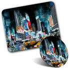 Mouse Mat & Coaster Set - Times Square New York City  #2217